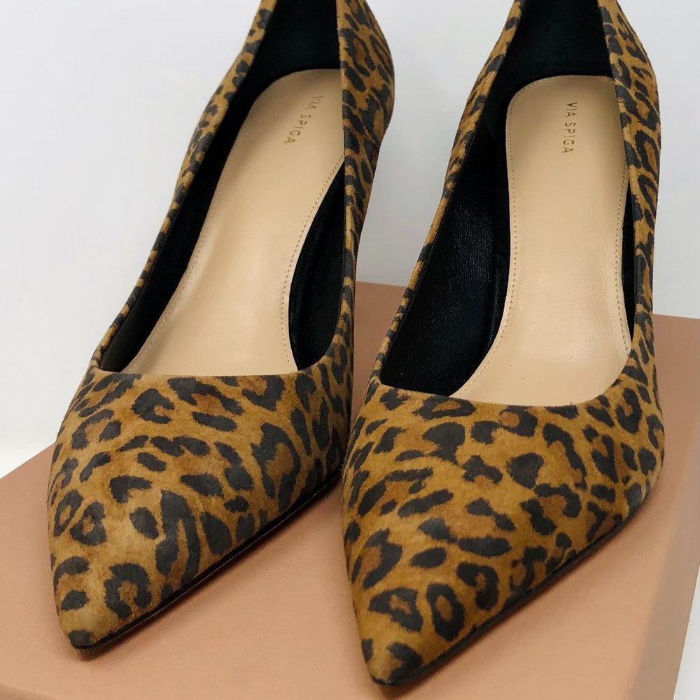 Via Spiga Cloe Stiletto Pumps Cheetah Print Shoes